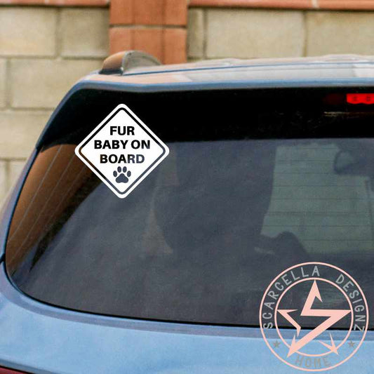 Fur Baby On Board 2 Vinyl Decal