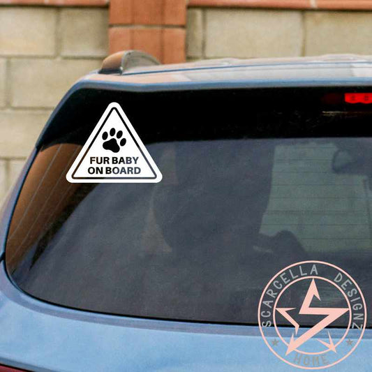 Fur Baby On Board 3 Vinyl Decal