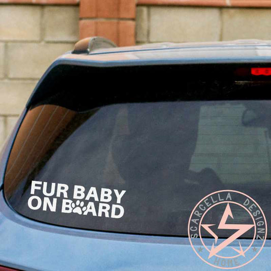 Fur Baby On Board 1 Vinyl Decal