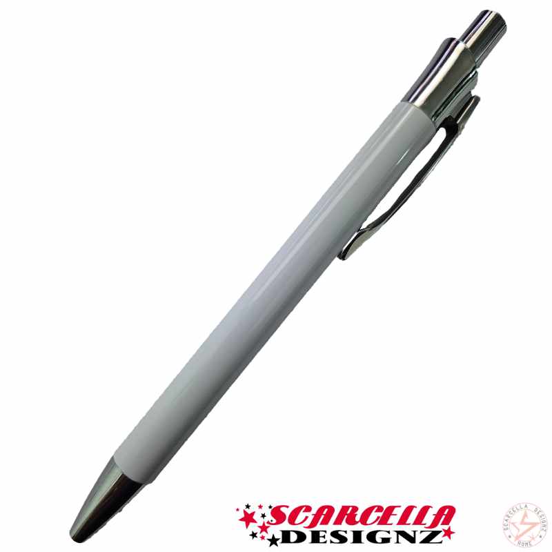 Design Your Own Silver Ball Point Pen, with Clip