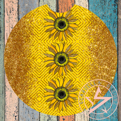 Round Car Coaster (Sunflower Designs)
