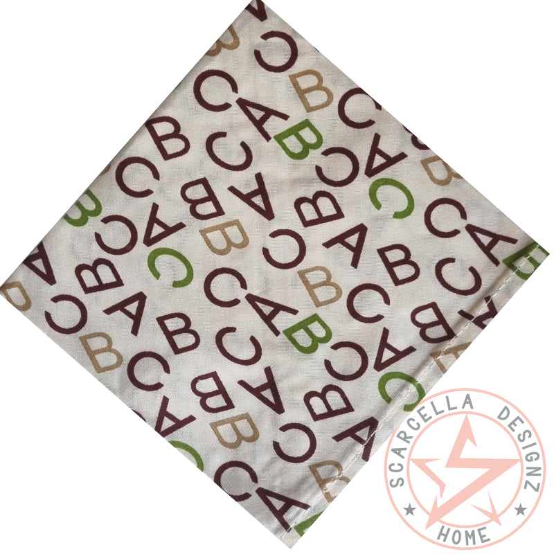 One Sided Printed Tie Up Cotton Pet Bandana