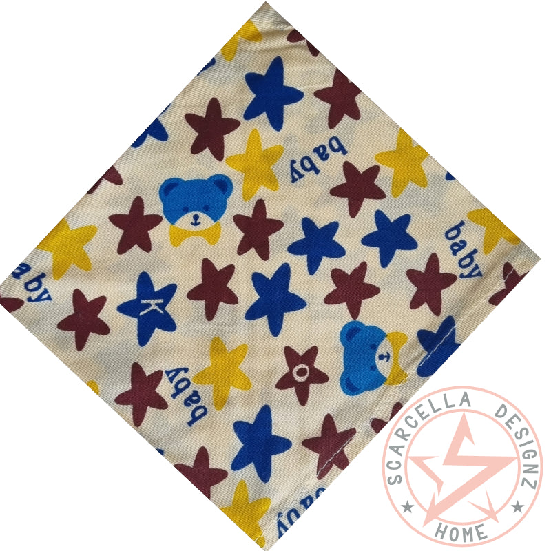 One Sided Printed Tie Up Cotton Pet Bandana