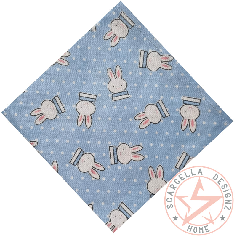 One Sided Printed Tie Up Cotton Pet Bandana
