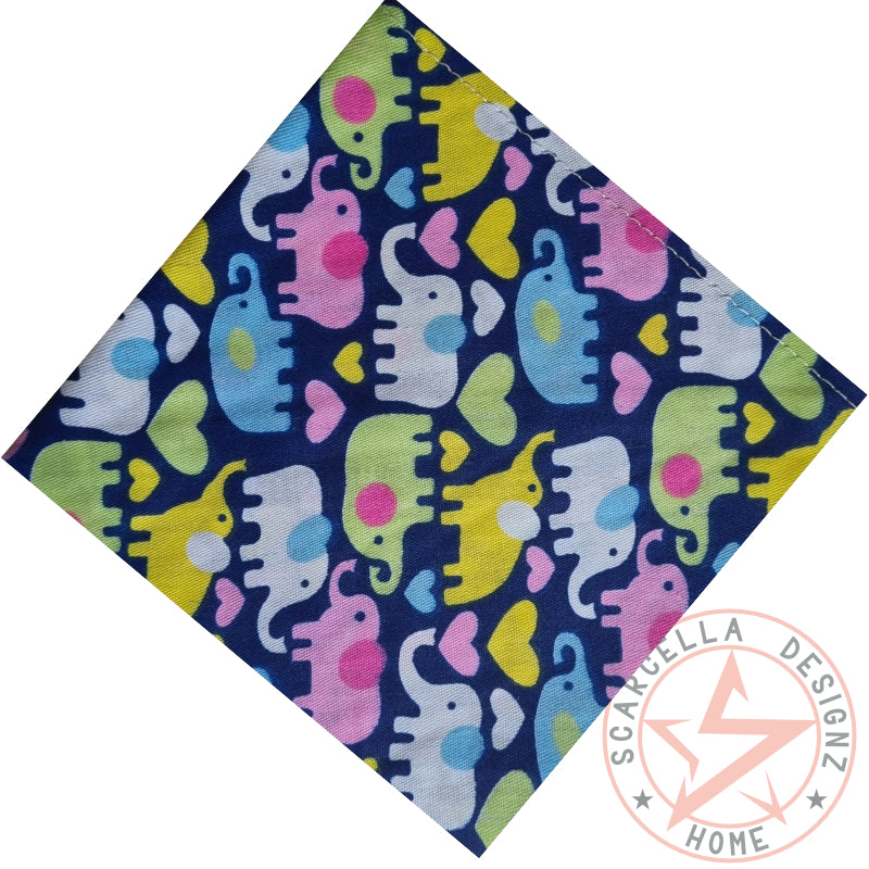 One Sided Printed Tie Up Cotton Pet Bandana