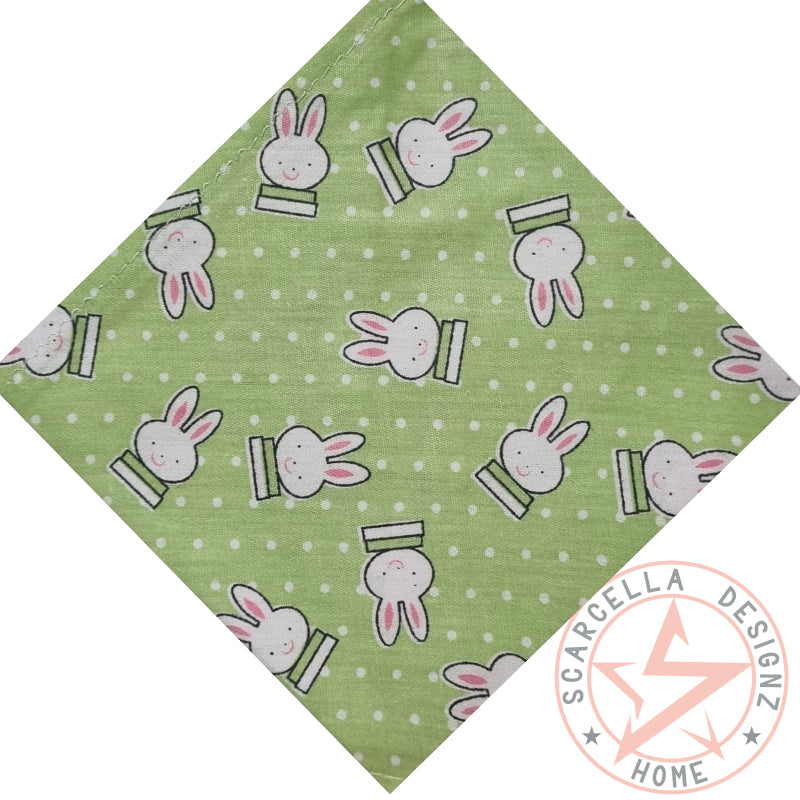 One Sided Printed Tie Up Cotton Pet Bandana