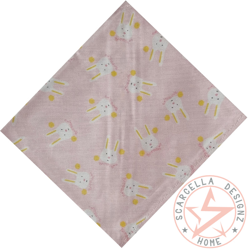 One Sided Printed Tie Up Cotton Pet Bandana