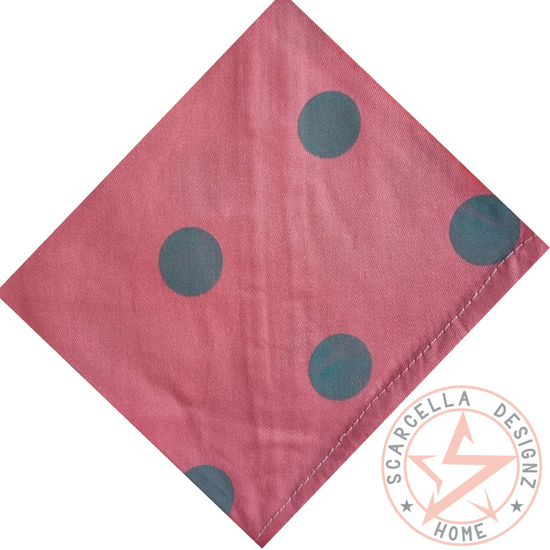 One Sided Printed Tie Up Cotton Pet Bandana