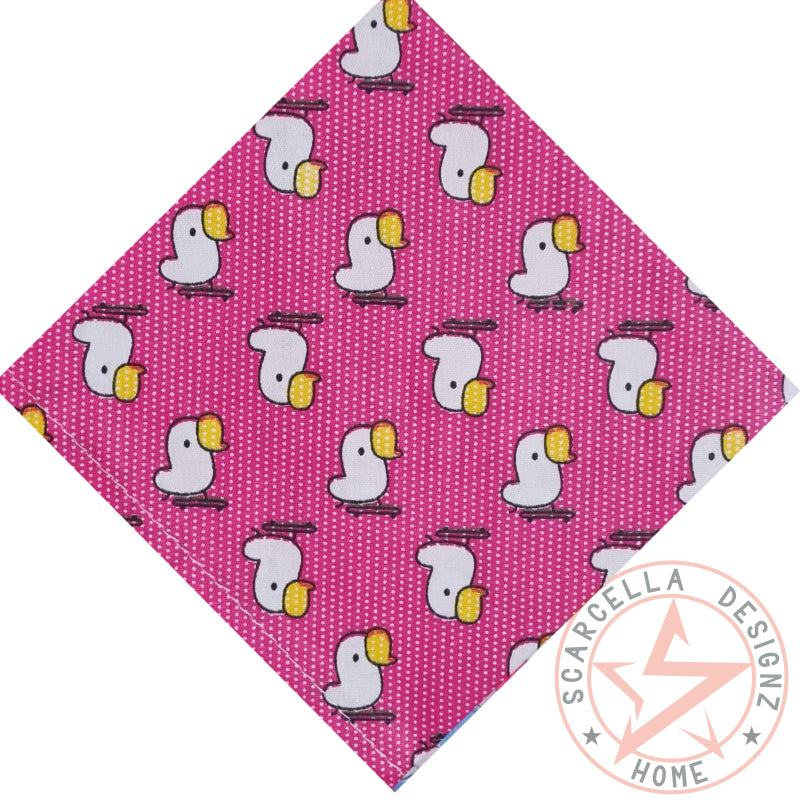 One Sided Printed Tie Up Cotton Pet Bandana