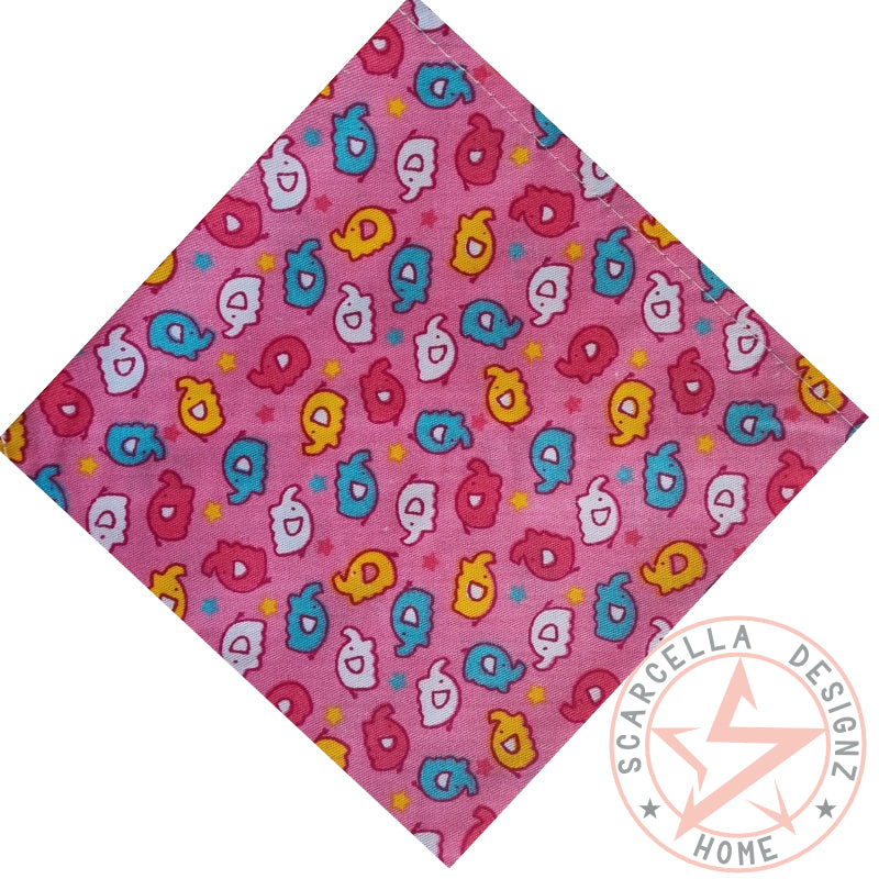 One Sided Printed Tie Up Cotton Pet Bandana