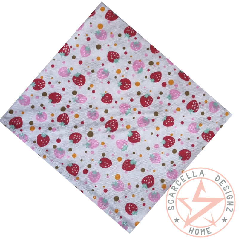One Sided Printed Tie Up Cotton Pet Bandana