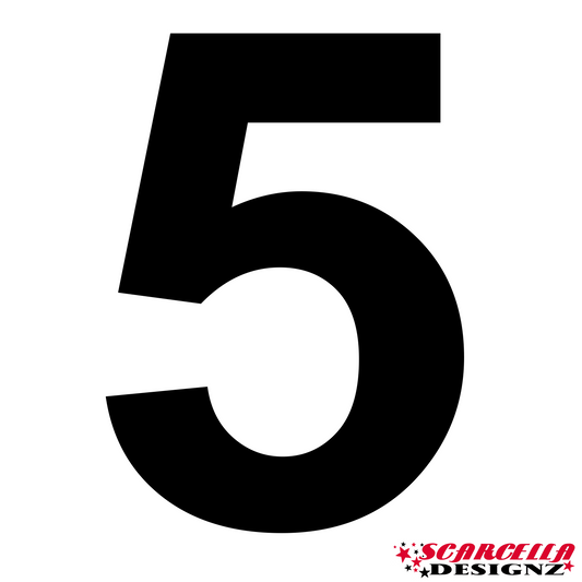 K-1 Black Slimline Competition Number/s (Suit 3 numbers)