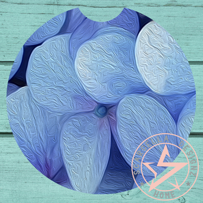 Round Car Coaster (Flower Designs)