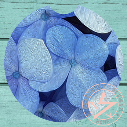 Round Car Coaster (Flower Designs)