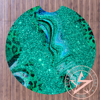 Round Car Coaster (Marble Leopard Designs)