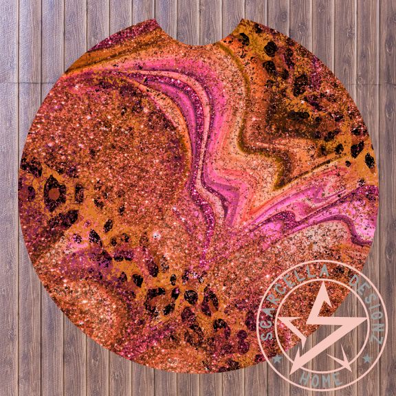 Round Car Coaster (Marble Leopard Designs)