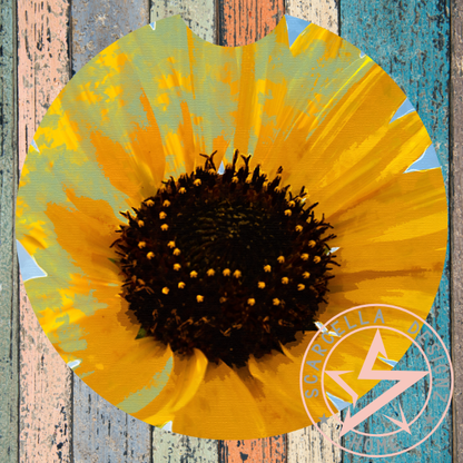 Round Car Coaster (Sunflower Designs)
