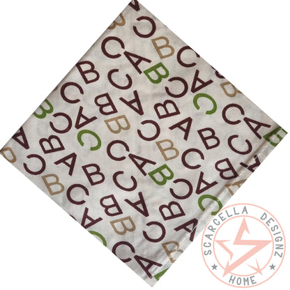 One Sided Printed Tie Up Cotton Pet Bandana