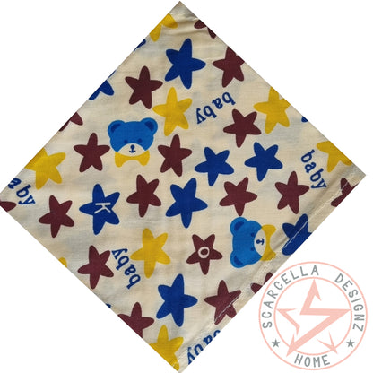 One Sided Printed Tie Up Cotton Pet Bandana