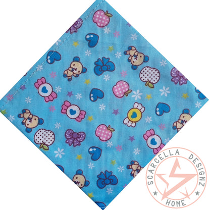 One Sided Printed Tie Up Cotton Pet Bandana