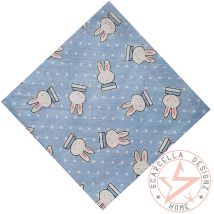One Sided Printed Tie Up Cotton Pet Bandana