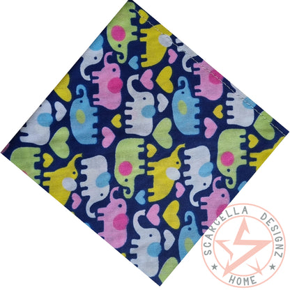 One Sided Printed Tie Up Cotton Pet Bandana