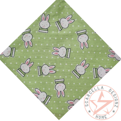 One Sided Printed Tie Up Cotton Pet Bandana