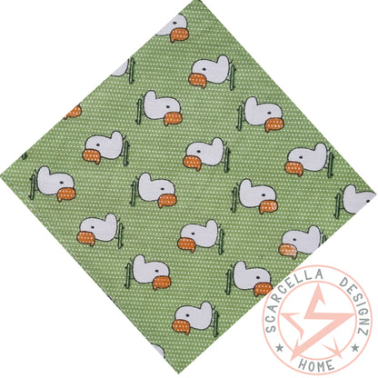 One Sided Printed Tie Up Cotton Pet Bandana