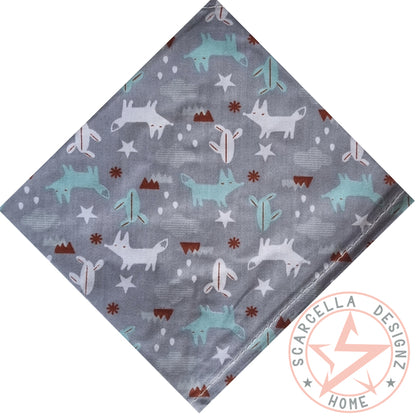 One Sided Printed Tie Up Cotton Pet Bandana