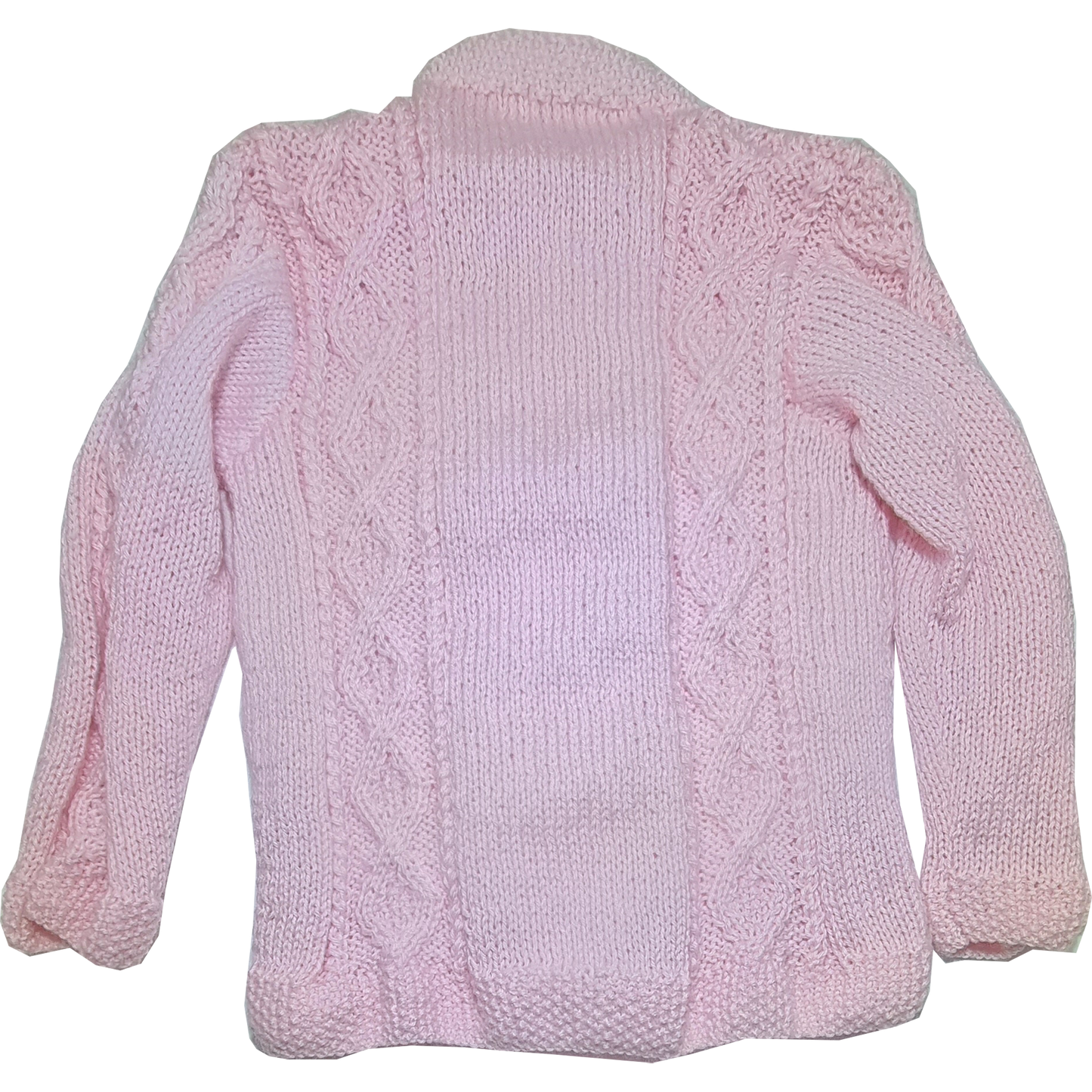 Hand Knitted Light Pink Cardigan (Approx 6-12 months)