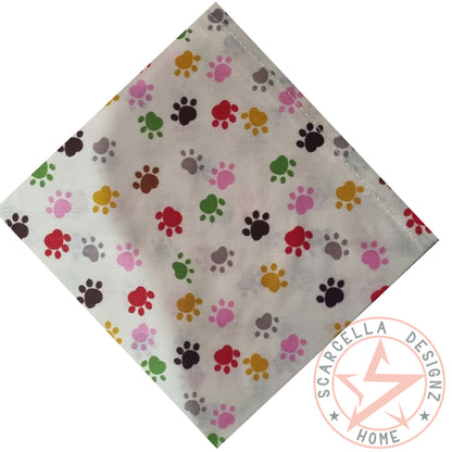 One Sided Printed Tie Up Cotton Pet Bandana