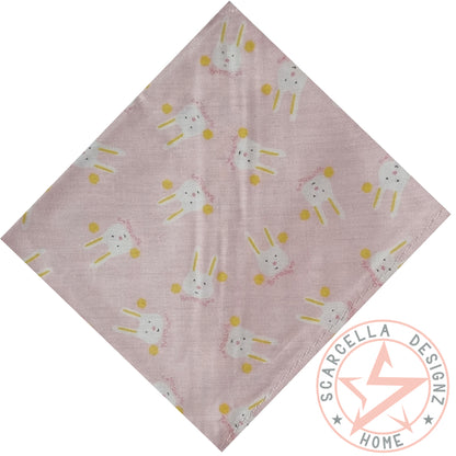 One Sided Printed Tie Up Cotton Pet Bandana