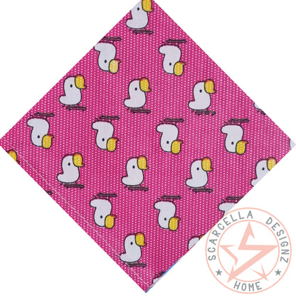One Sided Printed Tie Up Cotton Pet Bandana
