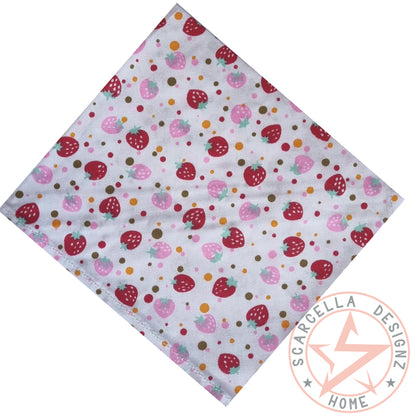 One Sided Printed Tie Up Cotton Pet Bandana