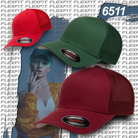 FLEXFIT 6511 Mesh Trucker (3 Pieces Minimum, From $28.50 Each)