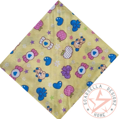One Sided Printed Tie Up Cotton Pet Bandana