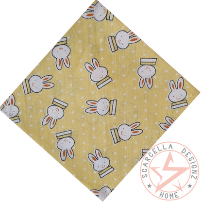 One Sided Printed Tie Up Cotton Pet Bandana